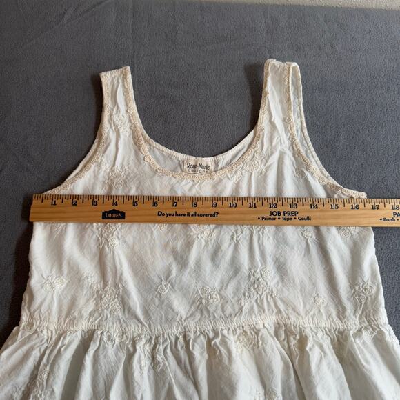 Rose Marie Designs Tunic Mini Dress Small White Embroidered Lace Cottagecore - Picture 12 of 15